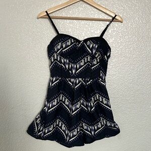 Band of Gypsies Geo Print Purple Romper Dress